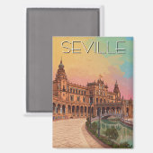 Aimant Séville Espagne Plaza de Espana (Recto/Verso)