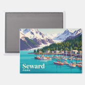 Aimant Seward, Alaska États-Unis (Recto/Verso)