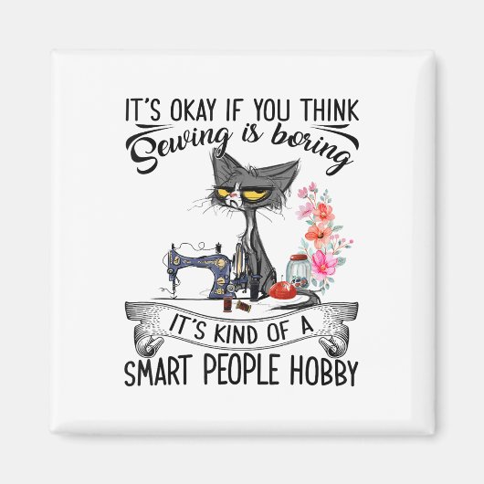 Aimant Sewing Machine Craft Quilting Sewer Cat Sewing  (Devant)