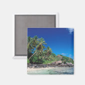 Aimant Seychelles, île de Mahe, plage d'Anse Royale. 2 (Recto/Verso)