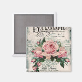Aimant shabby chic, découpage, victorien, français chic, (Recto/Verso)
