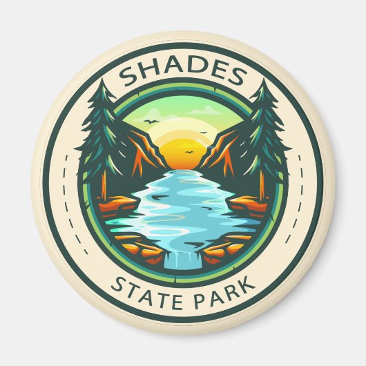 Aimant Shades State Park Insigne Indiana (Devant)