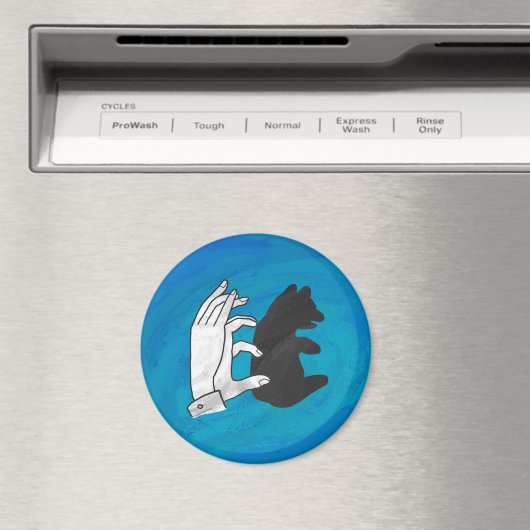 Aimant Shadow Bear Cub On Blue (In Situ (Lave-vaisselle))