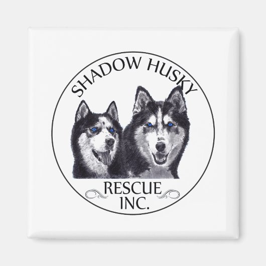 Aimant Shadow Husky Secourir logo magnétique (Devant)