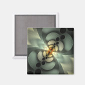 Aimant Shaken Green Abstract Design (Recto/Verso)