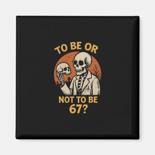Aimant Shakespeare 67 Mème Drôle Squelette Nerd Halloween (Devant)