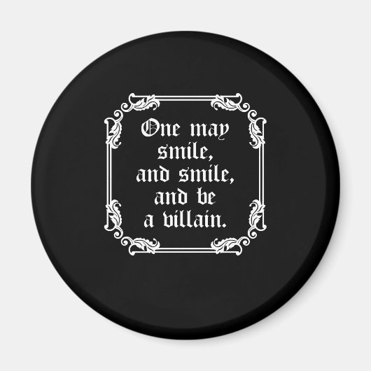 Aimant Shakespeare Jouer Citations Hamlet Un May Smile (Devant)