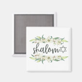 Aimant Shalom (avec Lilies et Etoile de David) (Recto/Verso)