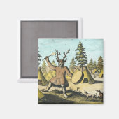 Aimant Shaman d'origine américaine (Recto/Verso)