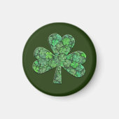 Aimant Shamrock avec Clovers à l'intérieur (Devant)