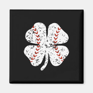 Aimant Shamrock de baseball Jour de la Saint Patrick lanc