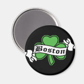 Aimant Shamrock de Boston (Recto/Verso)