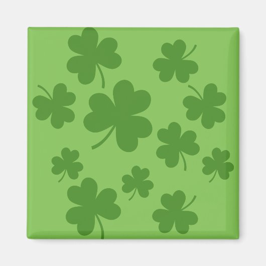 Aimant Shamrock de la Saint Patrick Motif Clover (Devant)