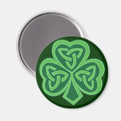 Aimant Shamrock de noeud celtique (Recto/Verso)