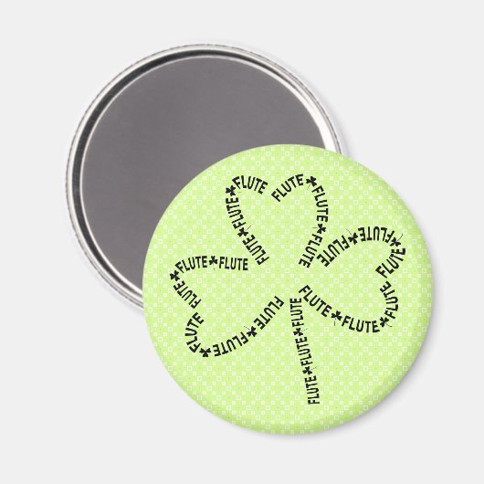 Aimant Shamrock de texte fluide (Recto/Verso)
