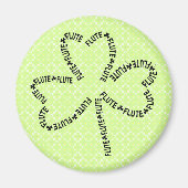 Aimant Shamrock de texte fluide (Devant)