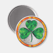 Aimant Shamrock en verre (Recto/Verso)