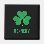 Aimant Shamrock Green Clover Irlande Celtic Irish Nom (Devant)