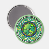 Aimant Shamrock irlandais (Recto/Verso)