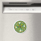 Aimant Shamrock irlandais en noeuds celtiques (In Situ (Lave-vaisselle))