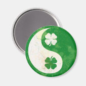 Aimant Shamrock irlandais Yin Yang (Recto/Verso)