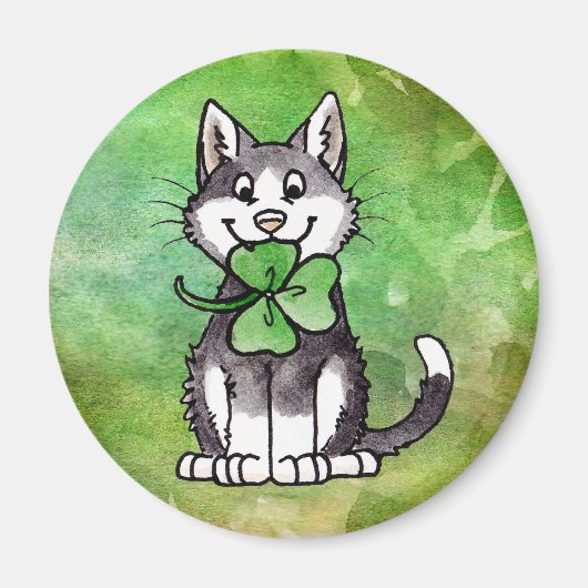 Aimant Shamrock Kitty (Devant)