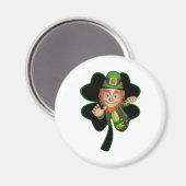 Aimant Shamrock Leprechaun (Recto/Verso)