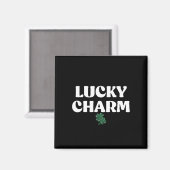 Aimant Shamrock Leprechaun Lucky Charm St. Patrick's Day (Recto/Verso)