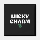 Aimant Shamrock Leprechaun Lucky Charm St. Patrick's Day (Devant)