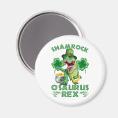 Aimant Shamrock O'saurus Rex | Saint Patrick's Day (Recto/Verso)