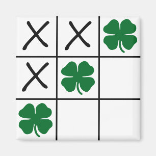 Aimant Shamrock Tic Tac Toe