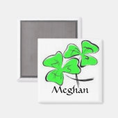 Aimant Shamrock vert personnalisé (Recto/Verso)