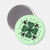 Aimant Shamrock victorien élégant (Recto/Verso)