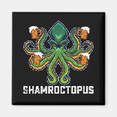 Aimant Shamroctopus Octopus Lover St Patrick's Day (Devant)