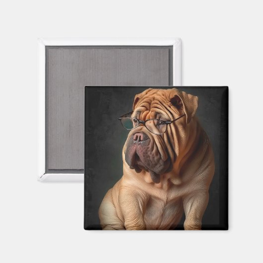Aimant Shar Pei Chien intelligent avec conception de livr (Recto/Verso)