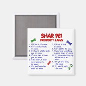Aimant SHAR PEI, propriété Lois 2 (Recto/Verso)