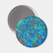 Aimant Shattuckite à motif bleu (Recto/Verso)