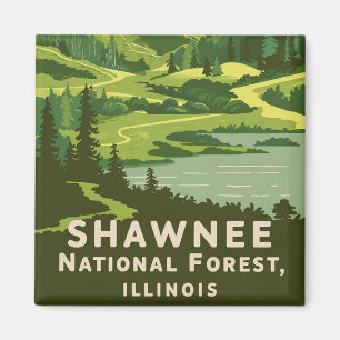 Aimant Shawnee National Forest Retro Travel