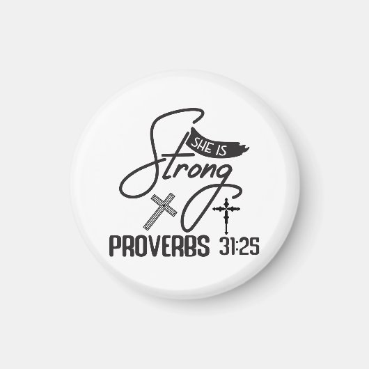 Aimant She is Strong" Collection – Proverbs 31:25 (Devant)