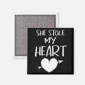 Aimant She Stole My Heart Valentines Day Matching Couples (Recto/Verso)