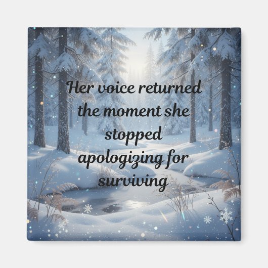 Aimant She Stopped Apologizing - Affirmation Quotes (Devant)