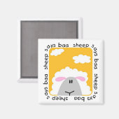 Aimant Sheep Dit T-shirts et cadeaux Baa (Recto/Verso)