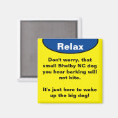 Aimant Shelby NC chien aboiement Relax (Recto/Verso)