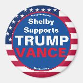 Aimant Shelby Support Réfrigérateur TRUMP VANCE (Devant)