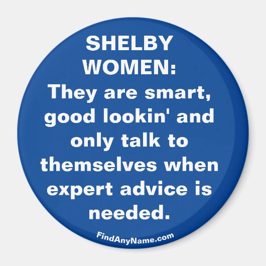 Aimant SHELBY WOMEN : Smart ... Magnat amusant (Devant)