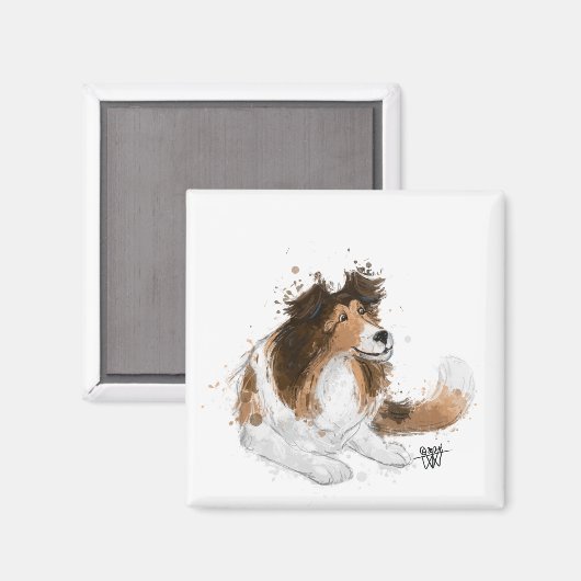Aimant Sheldon the Sheltie (Recto/Verso)