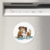Aimant Sheltie and Boy Dog Hug (In Situ (Lave-vaisselle))