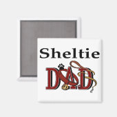 Aimant Sheltie Papa Cadfts (Recto/Verso)