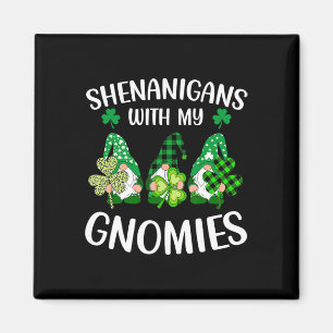 Aimant Shenanigans Avec Mes Gnomies Shamrock St Patrick's