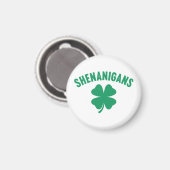 Aimant Shenanigans Shamrock Saint-Patrick Rétro (Recto/Verso)